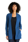 Port Authority ® Women's Microterry Cardigan LK825 - Port Authority LK825 Aegean Blue XS Sweatshirts/Fleece