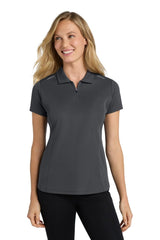 Port Authority ® Women's Pinpoint Mesh Zip Polo. L580 - Port Authority L580 Battleship Grey XS Polos/Knits