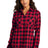 Port Authority ® Women's Plaid Flannel Shirt LW669 - Port Authority LW669 Red/ Black Buffalo Check XS Women's