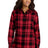 Port Authority ® Women's Plaid Flannel Tunic . LW668 - Port Authority LW668 Engine Red/ Black XS Women's