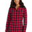 Port Authority ® Women's Plaid Flannel Tunic . LW668 - Port Authority LW668 Red/ Black Buffalo Check XS Women's