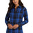 Port Authority ® Women's Plaid Flannel Tunic . LW668 - Port Authority LW668 Royal/ Black XS Women's