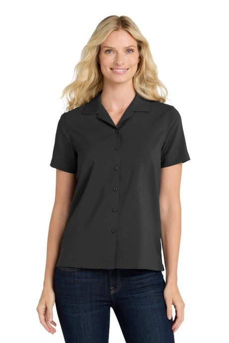 Port Authority ® Women's Short Sleeve Performance Staff Shirt LW400 - Port Authority LW400 Black XS Women's