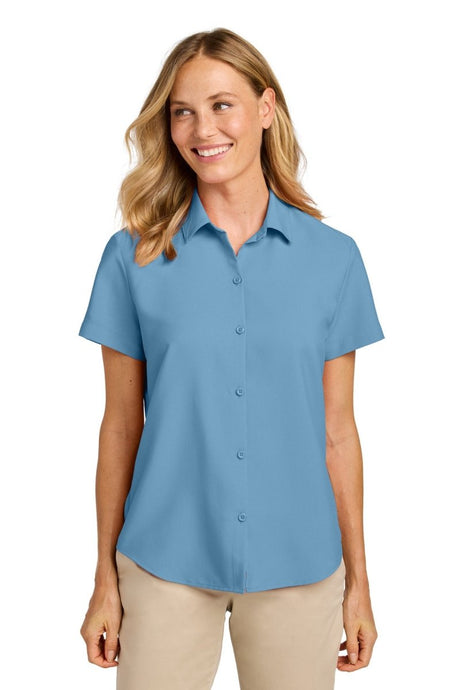Port Authority ® Women's Short Sleeve UV Dockside Shirt LW963 - Port Authority LW963 Carolina Blue XS Women's
