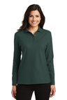 Port Authority ® Women's Silk Touch™ Long Sleeve Polo. L500LS - Port Authority L500LS Dark Green XS Polos/Knits