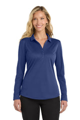 Port Authority ® Women's Silk Touch ™ Performance Long Sleeve Polo. L540LS - Port Authority L540LS Royal XS Polos/Knits
