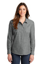 Port Authority ® Women's Slub Chambray Shirt. LW380 - Port Authority LW380 Grey XS Women's