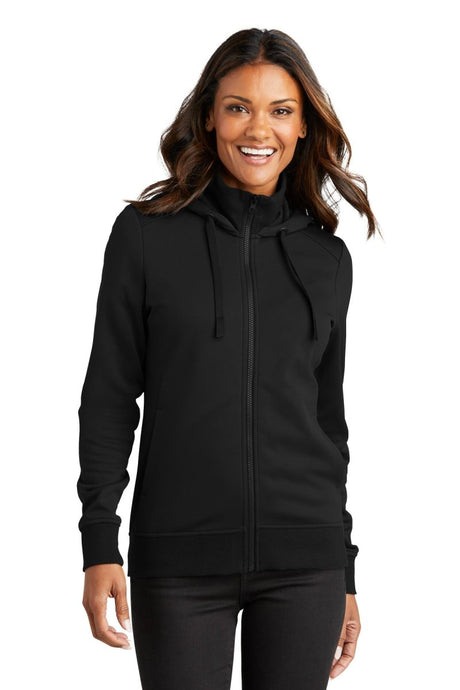 Port Authority ® Women's Smooth Fleece Hooded Jacket L814 - Port Authority L814 Deep Black XS Jackets
