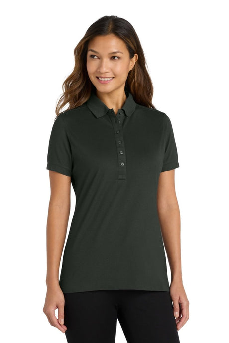 Port Authority ® Women's Stretch Pique Polo. L555 - Port Authority L555 Grey Smoke XS Polos/Knits