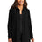 Port Authority ® Women's Textured Crepe Long Tunic LW715 - Port Authority LW715 Deep Black XS Women's