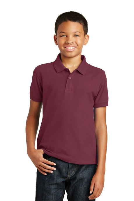 Port Authority ® Youth Core Classic Pique Polo. Y100 - Port Authority Y100 Burgundy XS Polos/Knits