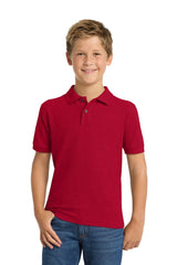 Port Authority ® Youth Silk Touch™ Polo. Y500 - Port Authority Y500 Red XS Polos/Knits