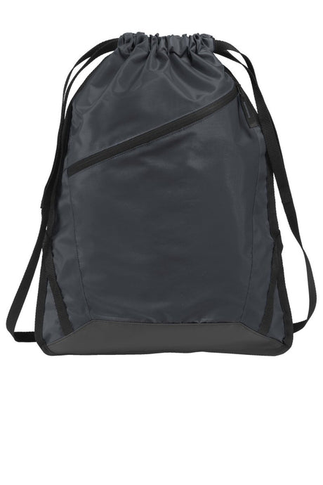 Port Authority ® Zip - It Cinch Pack. BG616 - Port Authority BG616 Graphite/ Black OSFA Drawstring Bags