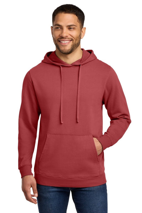 Port & Co ™ Beach Wash ® Garment - Dyed Pullover Hooded Sweatshirt. PC098H - Port & Co PC098H Red Rock S Sweatshirts