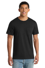 Port & Co ™ Bouncer Pocket Tee PC600P - Port & Company PC600P Deep Black S Short Sleeve T-Shirts