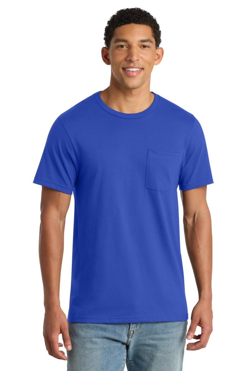 Port & Co ™ Bouncer Pocket Tee PC600P - Port & Company PC600P True Royal S Short Sleeve T-Shirts