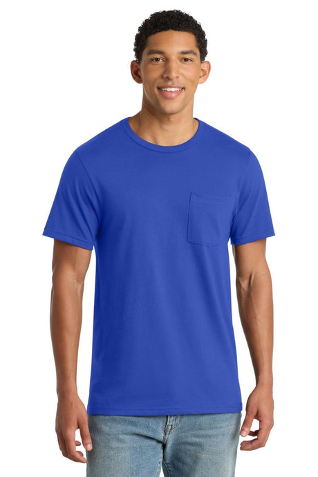 Port & Co ™ Bouncer Pocket Tee PC600P - Port & Company PC600P True Royal S Short Sleeve T-Shirts