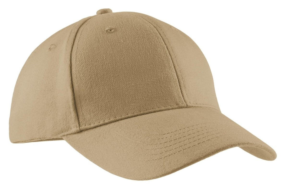 Port & Co ™ Brushed Twill Cap. CP82 - Port & Company CP82 Khaki OSFA Hats
