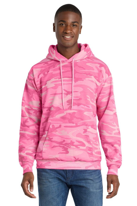 Port & Co ™ Core Fleece Camo Pullover Hooded Sweatshirt. PC78HC - Port & Co PC78HC Pink Camo S Hoodies