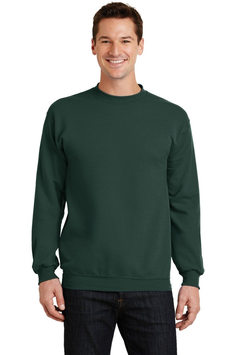Port & Co ™ Core Fleece Crewneck Sweatshirt. PC78 - Port & Company PC78 Dark Green S Crewneck Sweatshirts