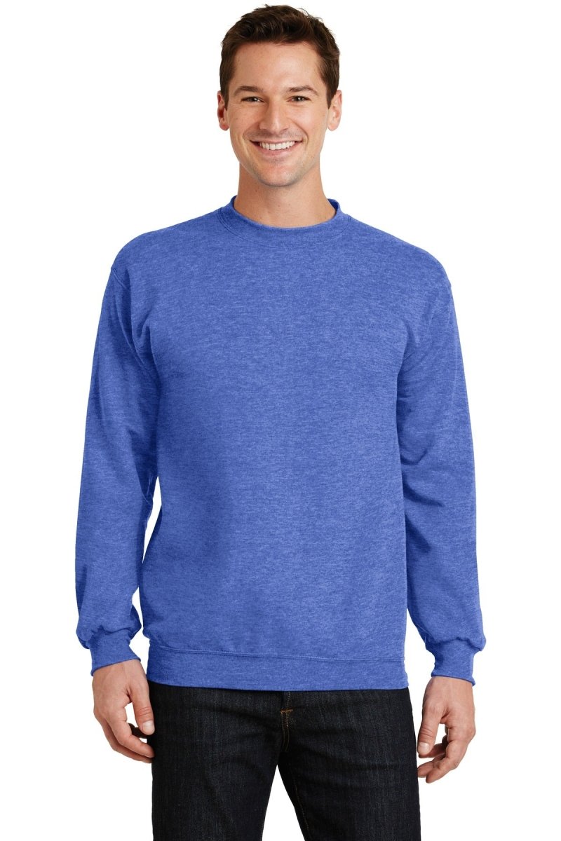 Port & Co ™ Core Fleece Crewneck Sweatshirt. PC78 - Port & Company PC78 Heather Royal S Crewneck Sweatshirts