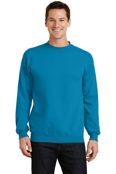 Port & Co ™ Core Fleece Crewneck Sweatshirt. PC78 - Port & Company PC78 Neon Blue S Crewneck Sweatshirts