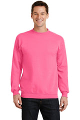 Port & Co ™ Core Fleece Crewneck Sweatshirt. PC78 - Port & Company PC78 Neon Pink S Crewneck Sweatshirts
