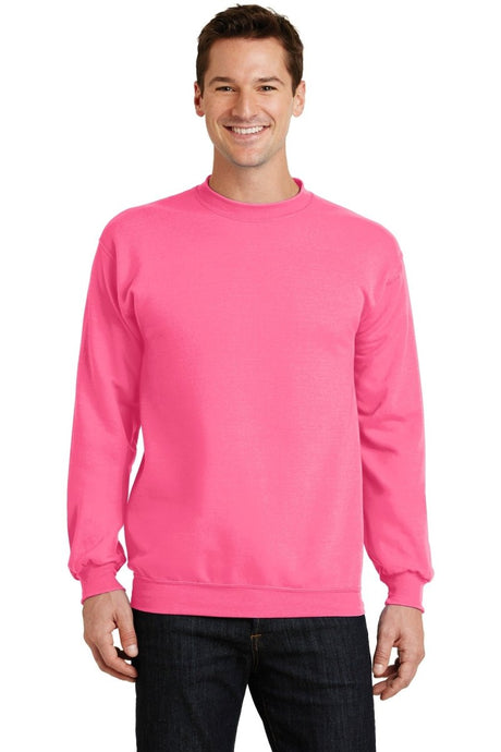 Port & Co ™ Core Fleece Crewneck Sweatshirt. PC78 - Port & Company PC78 Neon Pink S Crewneck Sweatshirts