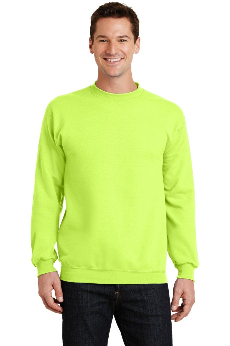 Port & Co ™ Core Fleece Crewneck Sweatshirt. PC78 - Port & Company PC78 Neon Yellow S Crewneck Sweatshirts