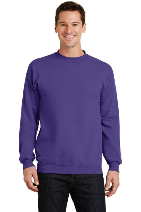 Port & Co ™ Core Fleece Crewneck Sweatshirt. PC78 - Port & Company PC78 Purple S Crewneck Sweatshirts
