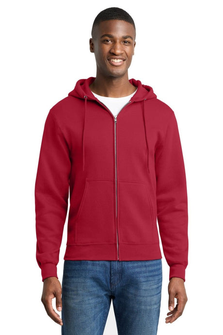 Port & Co ™ Core Fleece Full - Zip Hooded Sweatshirt. PC78ZH - Port & Co PC78ZH Red M Zip Hoodies