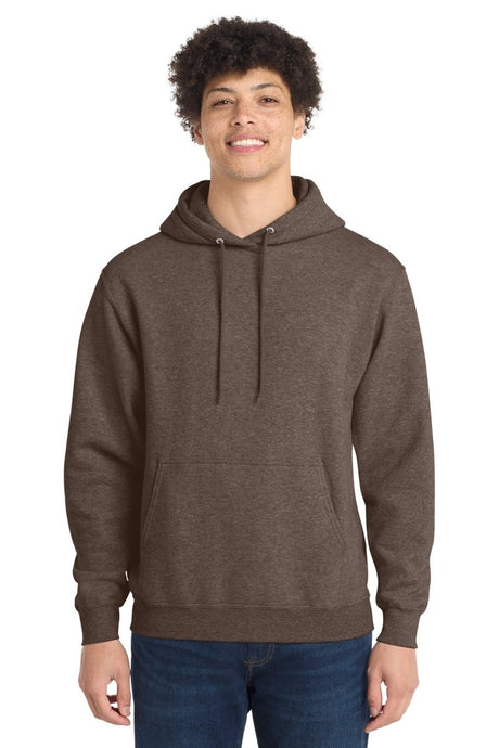 Port & Co ™ Core Fleece Pullover Hooded Sweatshirt. PC78H - Port & Co PC78H Heather Dark Chocolate Brown M Sweatshirts