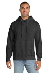 Port & Co ™ Essential Fleece Pullover Hooded Sweatshirt. PC90H - Port & Company PC90H Dark Heather Grey S Hoodies