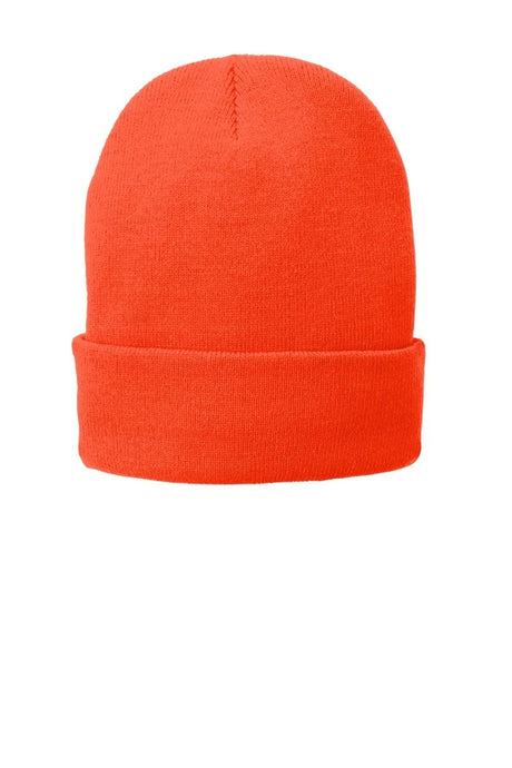 Port & Co ™ Fleece - Lined Knit Cap. CP90L - Port & Company CP90L Athletic Orange OSFA Beanies