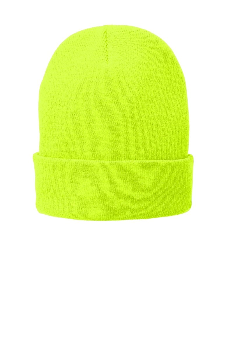 Port & Co ™ Fleece - Lined Knit Cap. CP90L - Port & Company CP90L Neon Yellow OSFA Beanies
