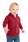Port & Co ™ Infant Core Fleece Full - Zip Hooded Sweatshirt. CAR78IZH - Port & Co CAR78IZH Red 06M Zip Hoodies