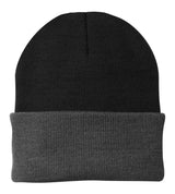 Port & Co ™ Knit Cap. CP90 - Port & Company CP90 Black/ Athletic Oxford OSFA Beanies