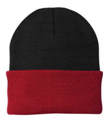 Port & Co ™ Knit Cap. CP90 - Port & Company CP90 Black/ Athletic Red OSFA Beanies