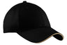 Port & Co ™ Sandwich Bill Cap. CP85 - Port & Company CP85 Black/ Khaki OSFA Caps