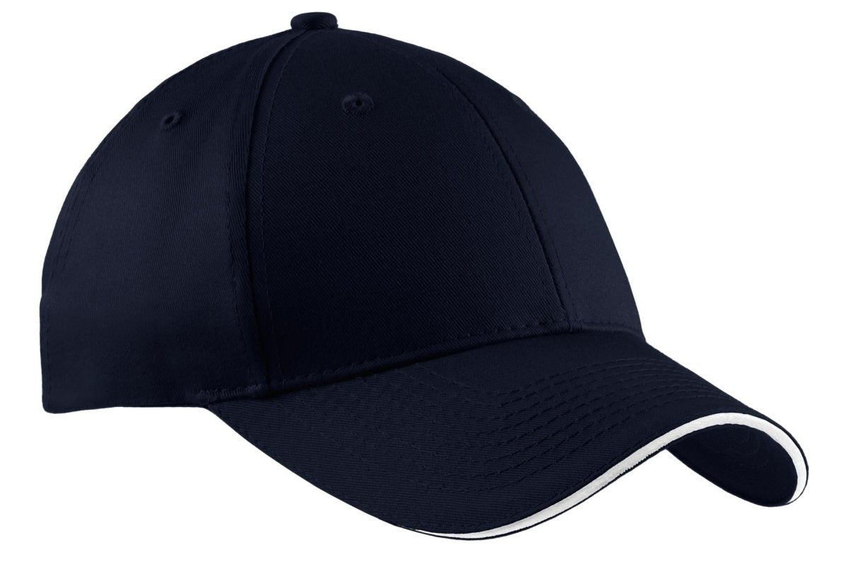 Port & Co ™ Sandwich Bill Cap. CP85 - Port & Company CP85 Navy/ White OSFA Caps
