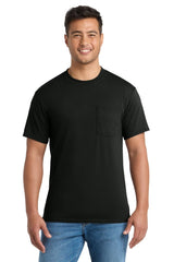 Port & Co ™ Tall Core Blend Pocket Tee. PC55PT - Port & Co PC55PT Jet Black LT T-Shirts