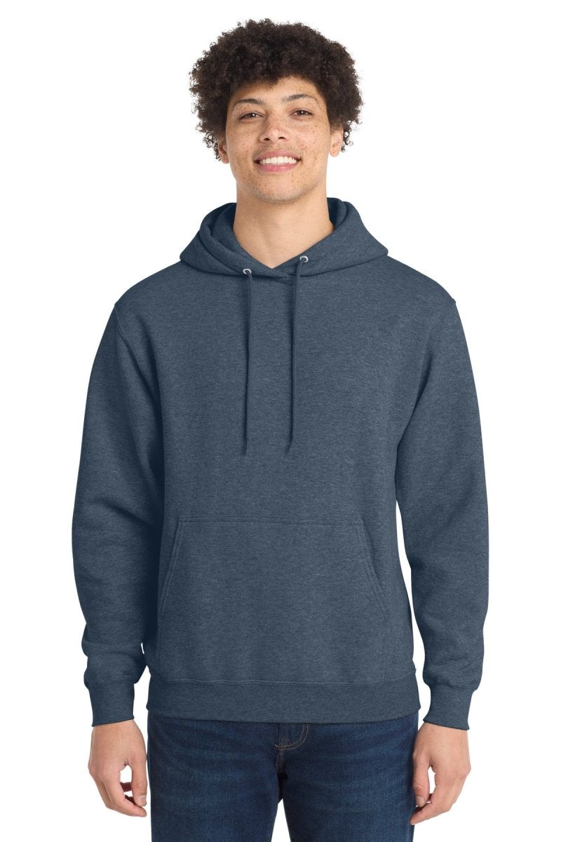 Port & Co ™ Tall Core Fleece Pullover Hooded Sweatshirt PC78HT - Port & Co PC78HT Heather Navy LT Sweatshirts