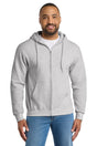 Port & Co ™ Tall Essential Fleece Full - Zip Hooded Sweatshirt. PC90ZHT - Port & Co PC90ZHT Ash LT Zip Hoodies