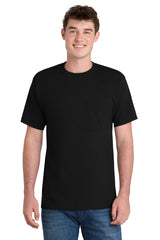 Port & Co ™ Tall Essential Pocket Tee. PC61PT - Port & Co PC61PT Jet Black LT Short Sleeve T-Shirts