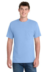Port & Co ™ Tall Essential Pocket Tee. PC61PT - Port & Co PC61PT Light Blue LT Short Sleeve T-Shirts