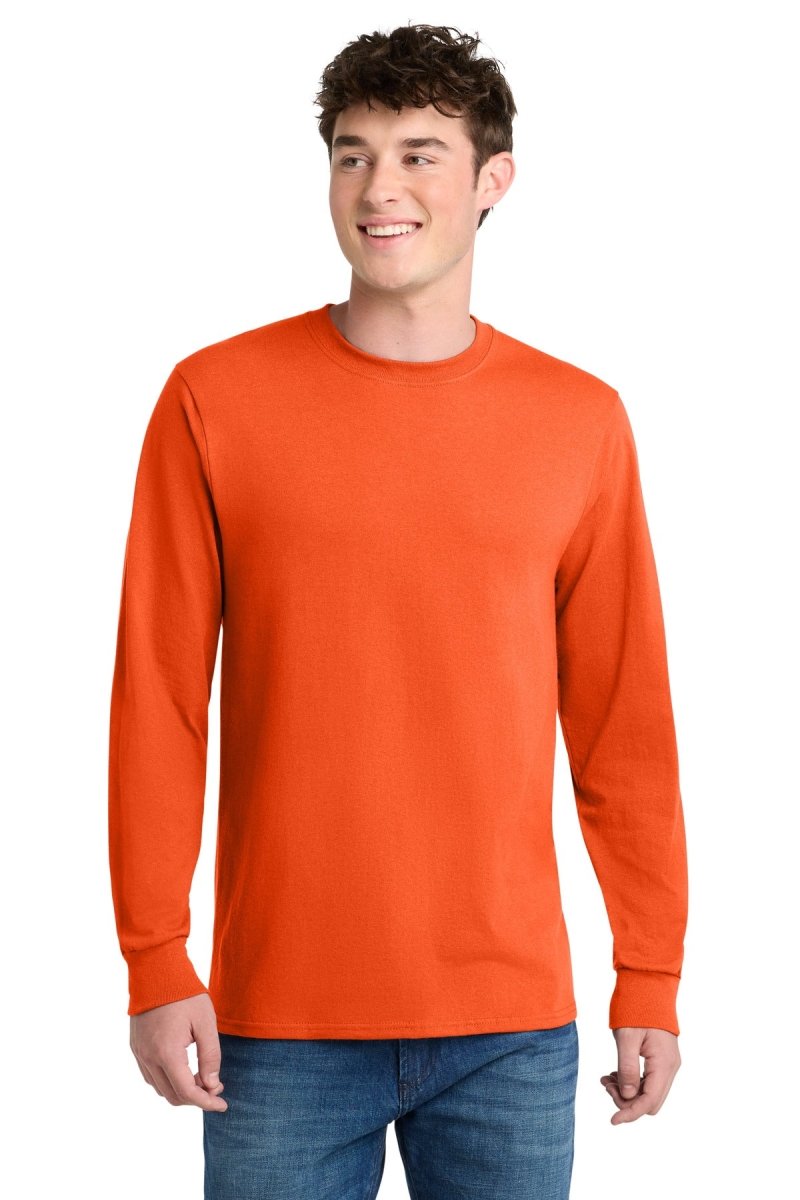 Port & Co ™ Tall Long Sleeve Core Blend Tee. PC55LST - Port & Co PC55LST Safety Orange LT Long Sleeve T-Shirts