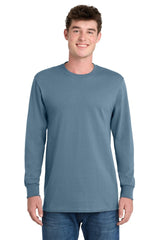 Port & Co ™ Tall Long Sleeve Essential Tee. PC61LST - Port & Co PC61LST Stonewashed Blue LT Long Sleeve T-Shirts