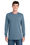 Port & Co ™ Tall Long Sleeve Essential Tee. PC61LST - Port & Co PC61LST Stonewashed Blue LT Long Sleeve T-Shirts