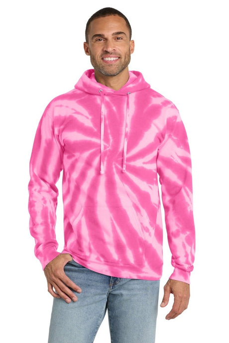 Port & Co ™ Tie - Dye Pullover Hooded Sweatshirt. PC146 - Port & Co PC146 Pink S Sweatshirts