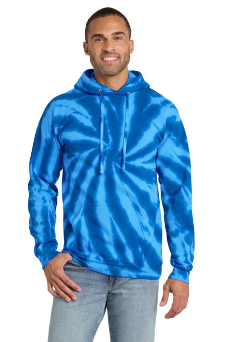 Port & Co ™ Tie - Dye Pullover Hooded Sweatshirt. PC146 - Port & Co PC146 Royal S Sweatshirts